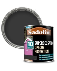 Sadolin Superdec Satin Opaque Wood Protection Black 1L