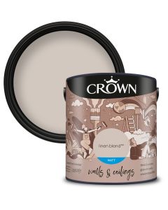 Crown Walls & Ceilings Matt Emulsion Paint Linen Blend 2.5L