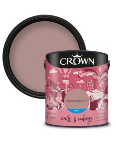Crown Walls & Ceilings Matt Emulsion Paint Always Orchid 2.5L