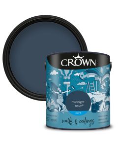 Crown Walls & Ceilings Matt Emulsion Paint Midnight Navy 2.5L