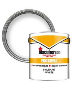 Macpherson Eggshell Trade Paint Brilliant White 2.5L