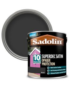 Sadolin Superdec Satin Opaque Wood Protection Black 2.5L