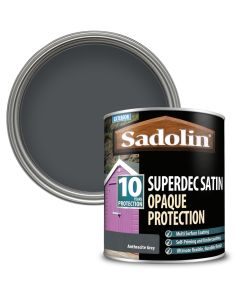 Sadolin Superdec Satin Opaque Wood Protection Anthracite Grey 1L