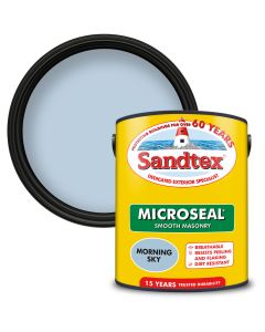 Sandtex Microseal Smooth Masonry Paint Morning Sky Blue 5L