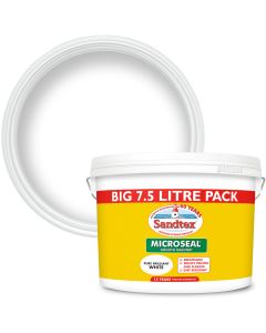 Sandtex Microseal Smooth Masonry Paint Pure Brilliant White 7.5L