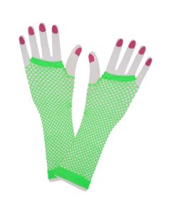 Wicked Costumes Neon Green 80's Net Gloves Long
