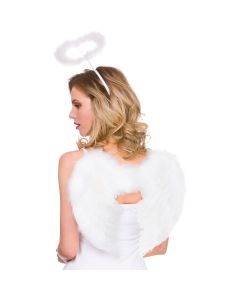 Wicked Costumes White Feather Wings & Halo Set