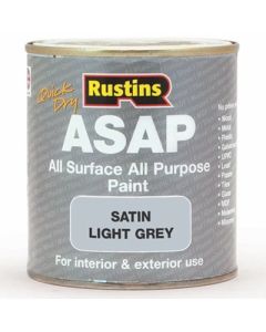 Rustins ASAP All Surface All Purpose Quick Dry Paint Light Grey 250ml