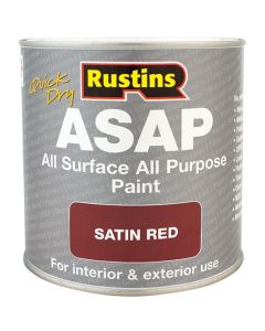 Rustins ASAP All Surface All Purpose Quick Dry Paint Red 500ml