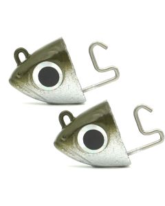 Fiiish Black Minnow NO5 Jig Heads Shore 30g Khaki 2pk