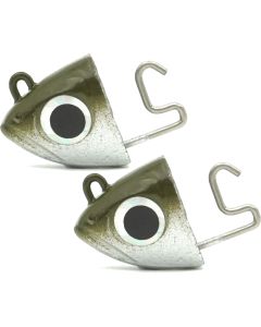 Fiiish Black Minnow NO4 Jig Heads Shore 20g Khaki 2pk