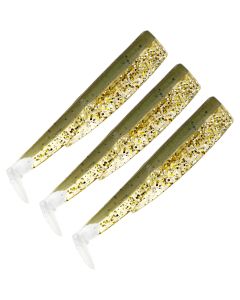 Fiiish Black Minnow NO3 Bodies 120mm Khaki Glitter 3pk