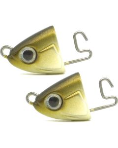 Fiiish Black Minnow NO4 Jig Heads Shallow 10g Khaki 2pk