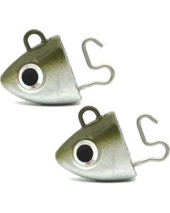 Fiiish Black Minnow NO4 Jig Heads Search 28g Khaki 2pk