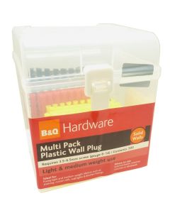 B&Q Multi Pack Plastic Wall Plug Set 500pc