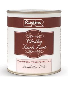 Rustins Quick Dry Chalky Finish Paint Portobello Pink 250ml