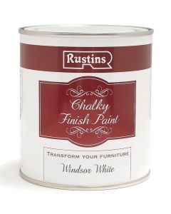 Rustins Quick Dry Chalky Finish Paint Windsor White 250ml