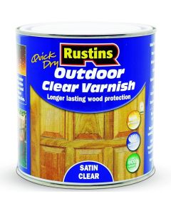 Rustins Quick Dry Outdoor Clear Satin Varnish 2.5L