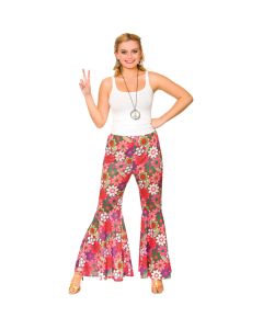 Wicked Costumes Flower Power Hippie Pants Small