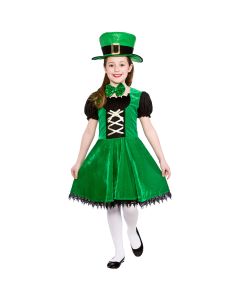 Wicked Costumes Girls Deluxe Leprechaun Large