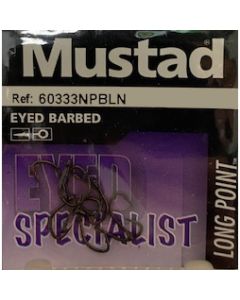 Mustad 60333NPBLN Eyed Specialist Barbed Size 14 10pk