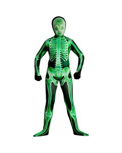 Wicked Costumes Boys Green X-Ray Skinz Medium