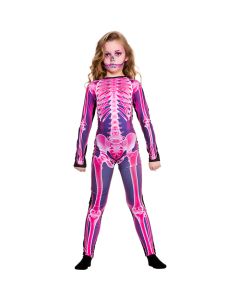 Wicked Costumes Girls Pink X-Ray Jumpsuit Large