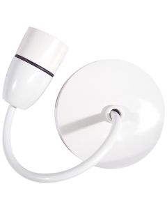 Selectric Pre-Wired T2 Flex-Bayonet Fitting Ceiling Rose &amp; Lamp Holder 9&quot;