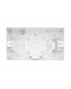 Selectric Square Edged 2 Gang Surface Pattress Box 47mm
