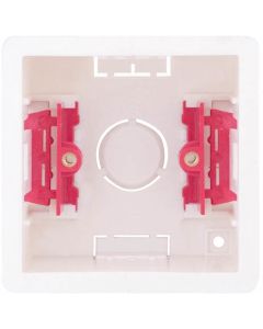 Selectric Square Edged 1 Gang Flush Mount Dry Lining Box 47mm