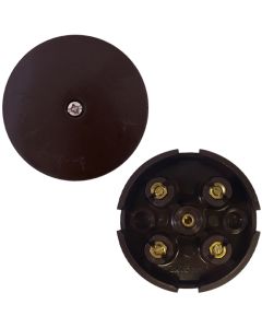 Selectric 4 Terminal Junction Box Brown 5A