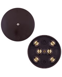 Selectric 6 Terminal Compact Junction Box Brown 20A