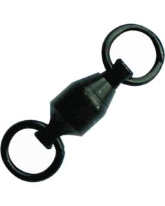 Mustad Black Nickel Ball Bearing Swivels With Welded Ring MA029-BN 5 75kg 3pk