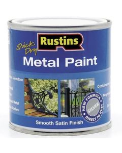 Rustins Quick Dry Metal Paint Silver 500ml