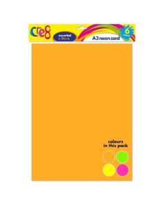 Martello Cre8 Neon Coloured Card A3 6pk