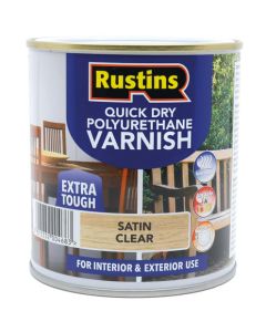 Rustins Quick Dry Polyurethane Varnish Satin Clear 250ml