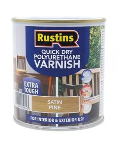 Rustins Quick Dry Polyurethane Varnish Satin Pine 250ml