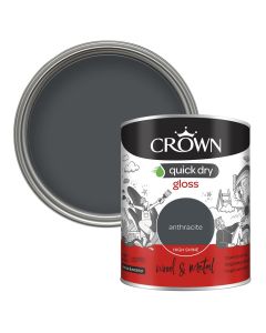 Crown Quick Dry Gloss Anthracite 750ml