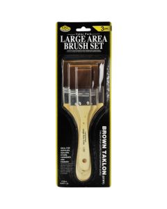 Royal & Langnickel Brown Taklon Large Area Brush Set 3pk