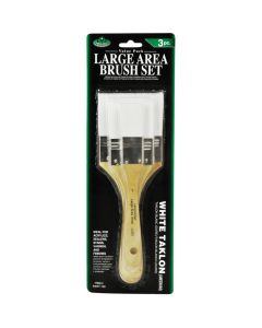 Royal & Langnickel White Taklon Large Area Brush Set 3pk