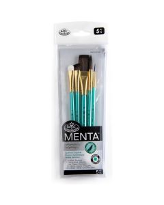 Royal &amp; Langnickel Menta Series 88 Synthetic Squirrel Watercolour Variety Brush Set 5pce