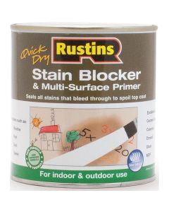 Rustins Quick Dry Stain Blocker & Multi Surface Primer Matt White 250ml