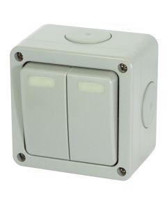 Selectric 2 Gang 2 Way Heavy Duty Light Switch X-Rated 10A