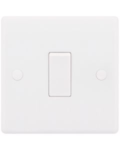 Selectric Smooth Edged 1 Gang 1 Way Light Plate Switch X-Rated 10A