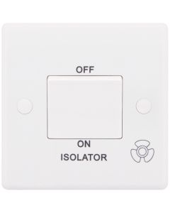 Selectric Smooth Edged 3 Pole Fan Isolator Switch X-Rated 10A