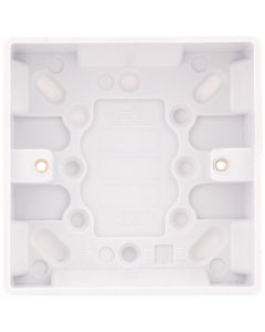 Selectric Smooth Edged 1 Gang Surface Pattress Box 25mm