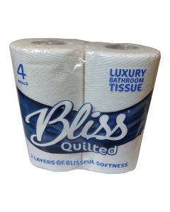 Bliss Quilted Bathroom Tissue 2Ply 4Pk