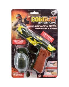 Combat Mission Hand Grenade & Pistol With Light & Sound