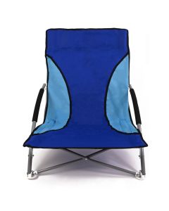 Nalu Folding Beach Chair With Foam Arms Dark Blue/Light Blue