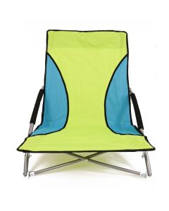Nalu Folding Beach Chair With Foam Arms Green/Blue